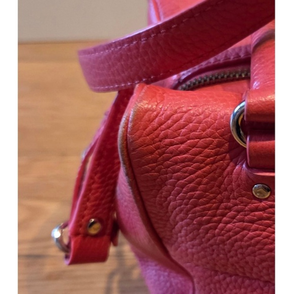 Kate Spade NY Grant Park Hadlen Pebbled Leather Satchel Crossbody Bag Coral Red - Picture 16 of 16